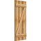 Ekena Millwork Spaced Board-n-Batten Shutters w/Z-Bar, Rough Sawn Western Red Cedar, 17 1/8W x 42H, PR RBS06Z17X042RWR - alternate 2